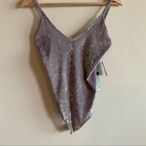 New with tags Express Velvet Thong Bodysuit